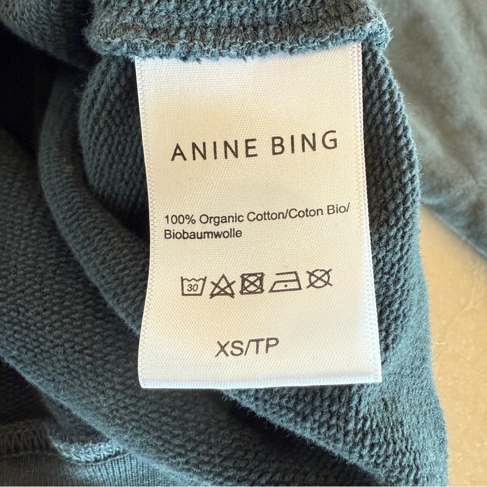 Anine Bing City Love Graphic Sweatshirt Charcoal Gray Pullover Womens XS - Picture 8 of 8